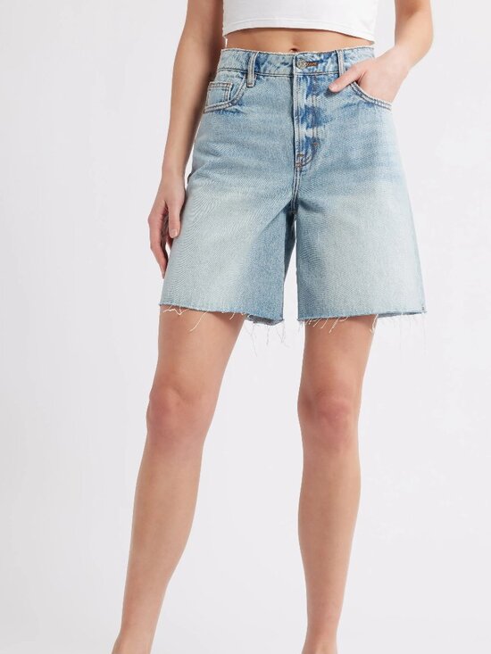 Hidden Jeans Pants - Raw Hem Denim Bermuda Shorts HIDDEN JEANS